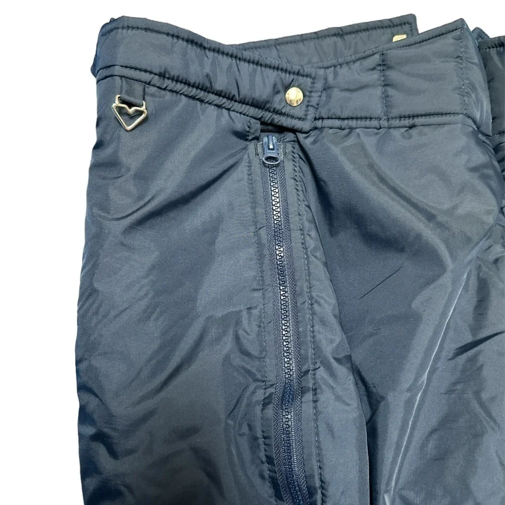 Obermeyer Vintage "Warm Up" Full Side Dual Zipper Legs Snow/Ski Pants Navy - Picture 9 of 12